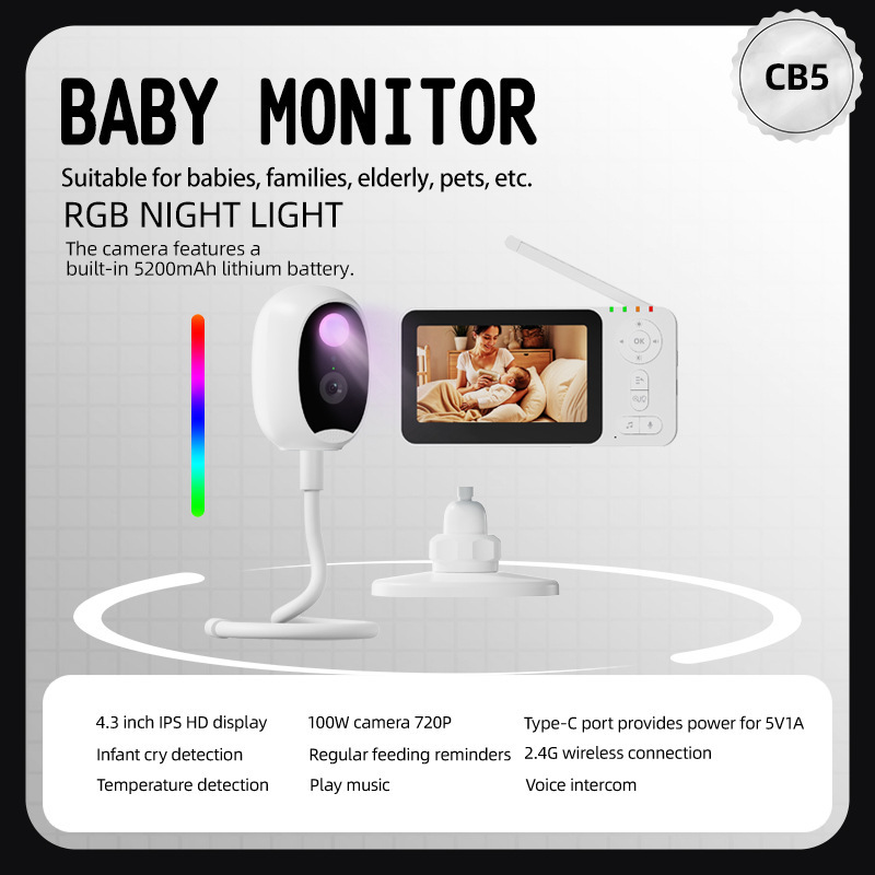 4.3-inch Intelligent Baby Moni - Baby Monitor Sensor recension och pris