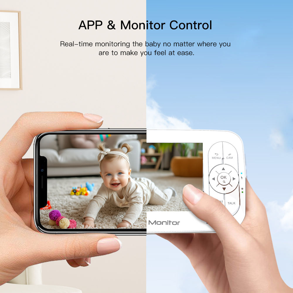 5Inch 2MP 1080P  APP Remote Co - Baby Monitor Sensor recension och pris