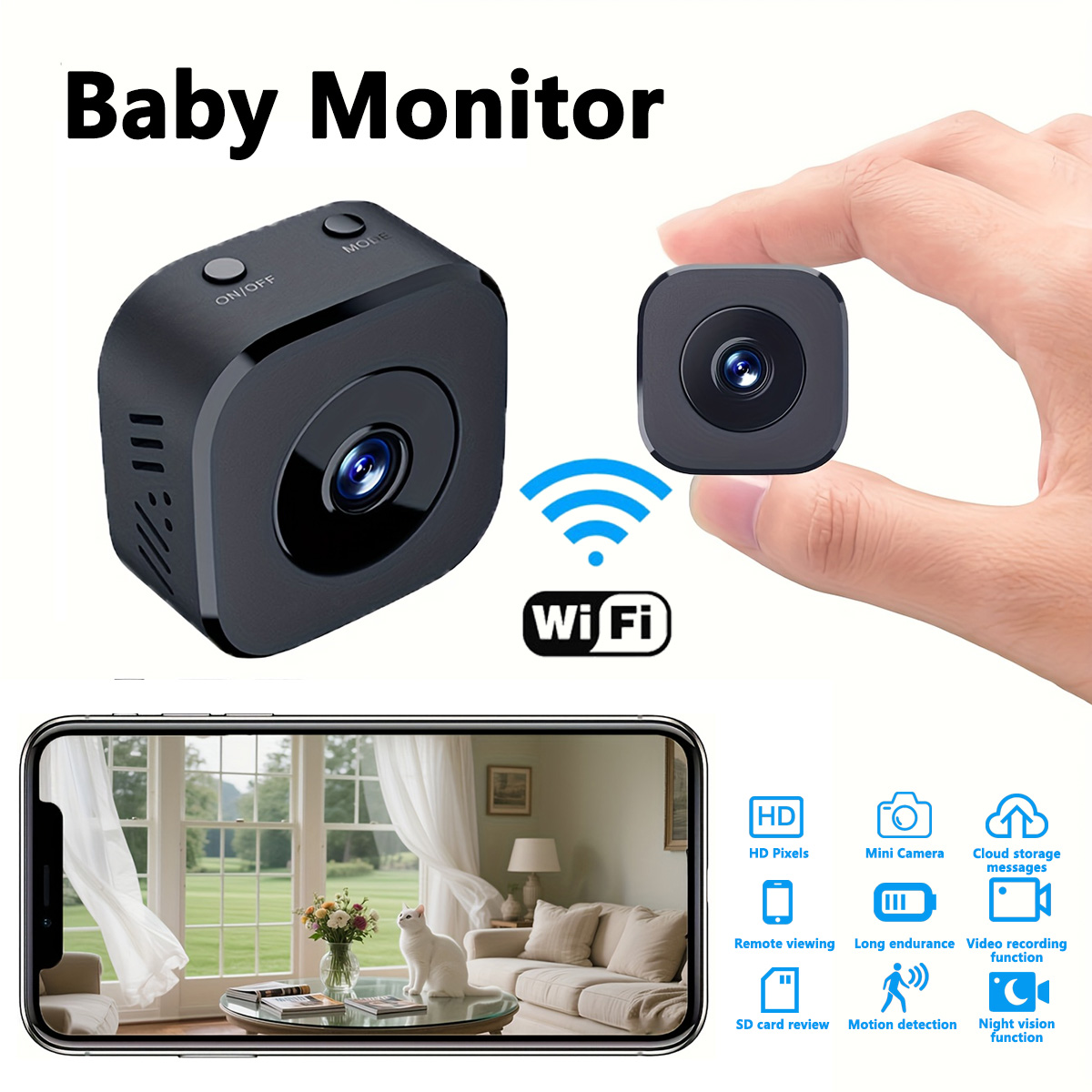 1080P HD Mini WiFi Camera Indo - Baby Monitor Sensor recension och pris