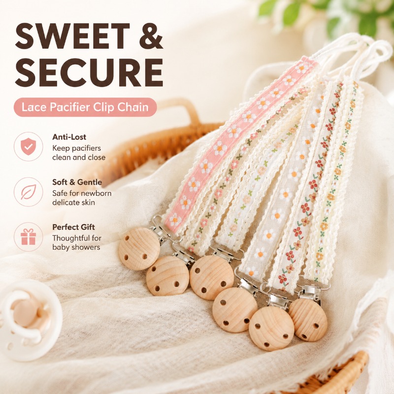 Lace Pacifier Clip Chain for N - Baby Products 1 Year recension och pris